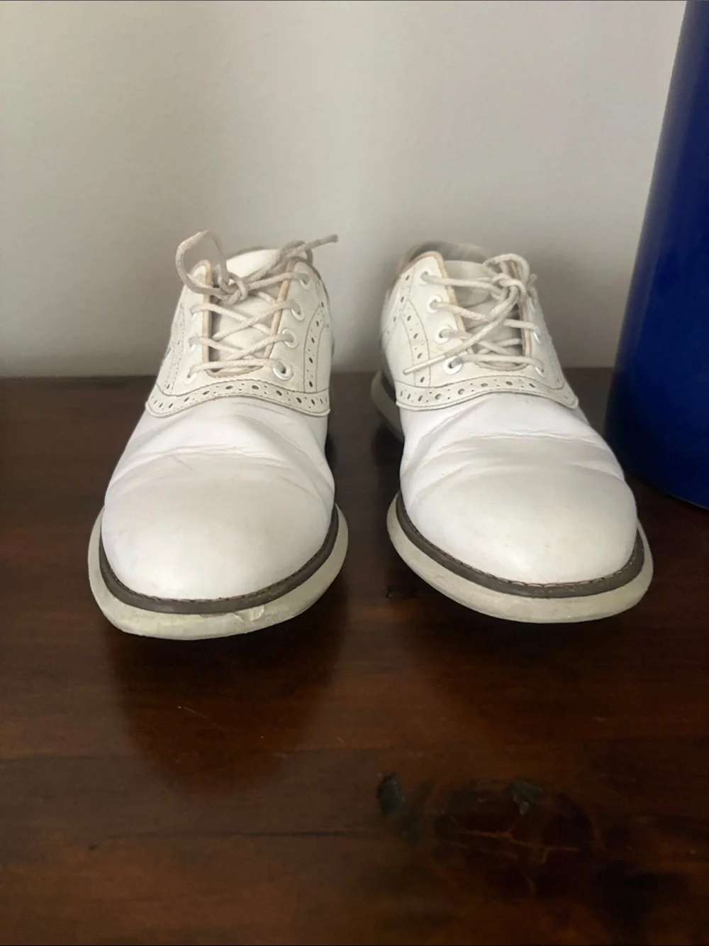 Youth Boys FootJoyWhite Wingtip Golf Cleats